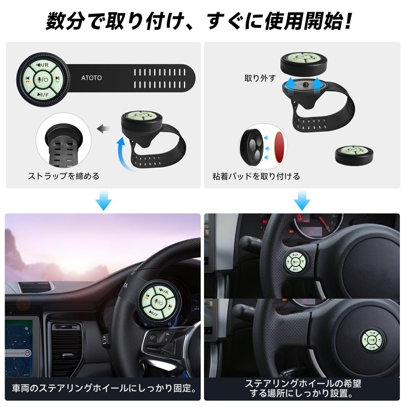ATOTOZONE AC-44F60 Watchband Style Multifunctional Wireless Remote Control, Voice Commands,