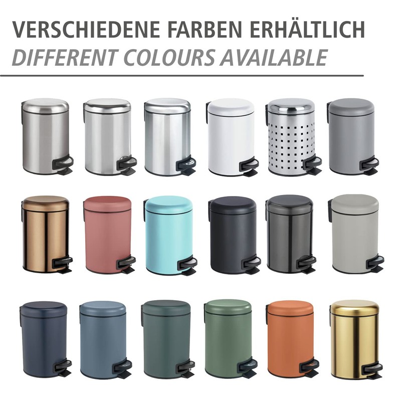 WENKO Leman pedal bin, 3 liters, with removable insert, made