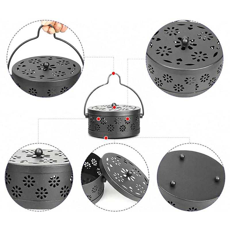 CENPEK Mosquito Coil Holder, Retro Portable Mosquito Incense Burner for