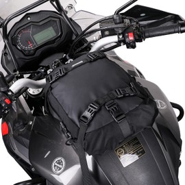 Rhinowalk Motorcycle Saddle Bag - Waterproof Pannier Rack Bag, Expandable Rear Rack Bag 10L, Modular Combinable for Travel and Tours - Black