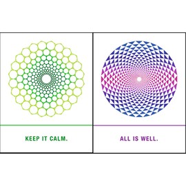 Quiplip EM06096PCK Sacred Geometry Cards All Well & Calm, 6-pack