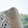 USTIDE Handmade Crochet Cotton Tablecloth Round Beige Crochet Tablecloths for