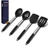Yoehka Silicone Cooking Utensils Set for Nonstick Cookware, 4Pcs Heat