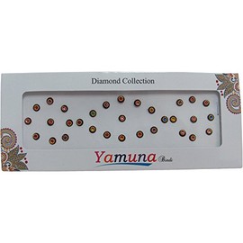 Indian Fashion Art Bollywood Head Tattoo Sparkling Crystal Stick-On Reuseable Bindi Set No13