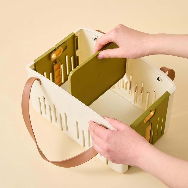 Msiud Shower Caddy Basket, Portable Plastic Shower Storage, Collapsible Bath