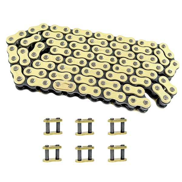 BIGLKNM 428H Motorcycle Chain 104 Links with 6pcs Connecting Master