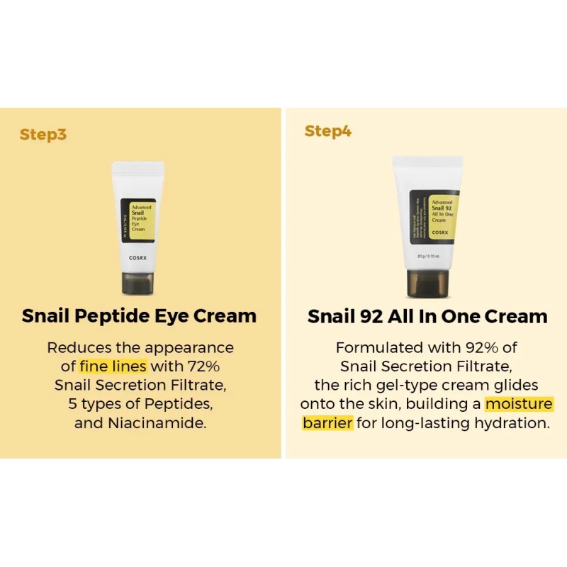 Cosrx Advanced Snail Kit, 4-step Coreano, Mucina De Caracol