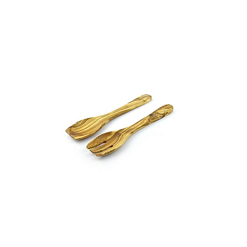 KeboLiv Greece Salad Servers 25 cm Olive Wood