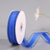 CABODYALS 50 Yards 1 Inch Wide Blue Sheer Organza Ribbon