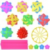 50 Pcs Plastic Rainbow Pinwheel,Windmill Party Pinwheels DIY Pinwheels Set