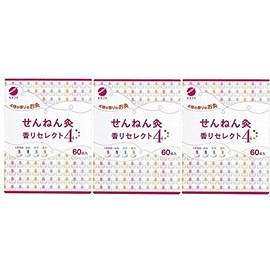 Sennen Moxibustion Scent Select 4, 60 Pieces x 3 Pieces Set