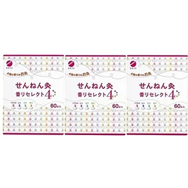 Sennen Moxibustion Scent Select 4, 60 Pieces x 3 Pieces Set