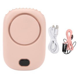 Hanging Neck Fan Portable USB Charging Leafless Fan Large Wind Power Display Hanging Neck Bladeless Small Fan Pink