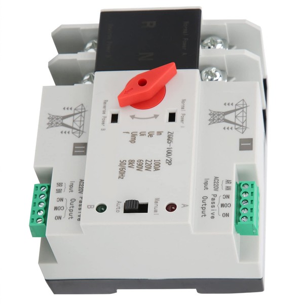 Dual Power Automatic Transfer Switch Uninterruptible 2-Way Controller 220V Switch