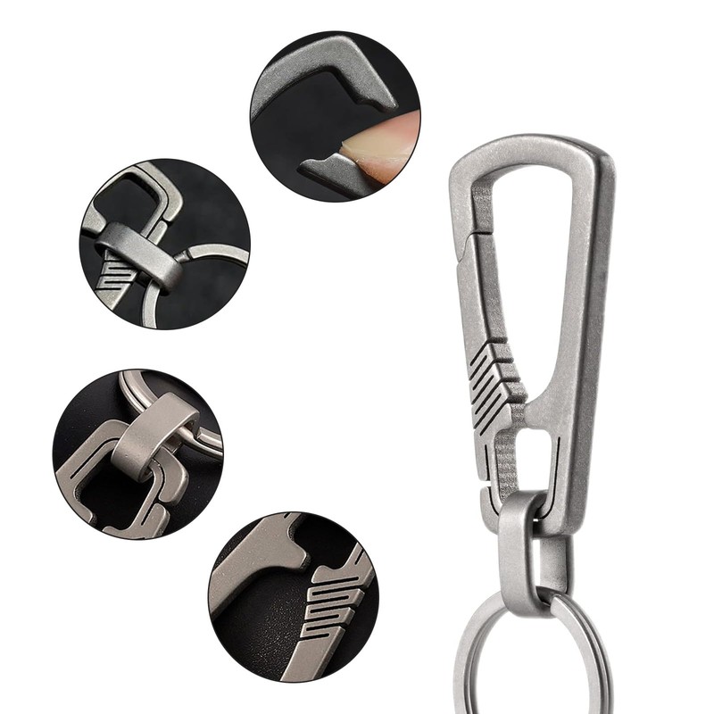 Carabiner Hook Keyring Titanium Carabiner TC4 Lightweight and Durable Multi-Purpose