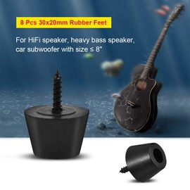 Speaker Isolation Feet 8pcs 30x20mm Rubber Feet Anti Vibration Base Pad Stand for HiFi Speaker Amplifier Car Subwoofer