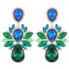 Art Deco Baroque Large Earring Crystal Rhinestone Cluster, Color of