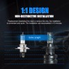 SHENKENUO 4pc LED Headlight High Low Fog Light Bulbs Combo