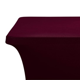 LZY Spandex Fitted Stretch Table Cover for 6 ft or 4ft or 8ft Folding Table, Rectangular Cocktail Tablecloth, Perfect for Party or Banquet