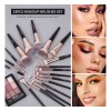18 Piezas Brochas Set De Brochas Maquillaje Profesional Color Negro