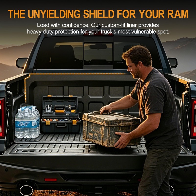Front Bed Panel Protector Fit for 2013-2018 Ram 1500- Heavy