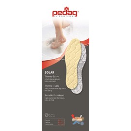 pedag Solar Insulating Insoles, Made in German, Quilted Wool Top, Foam Insulating Layer, Thermic Reflective Aluminum Sole, Keep Warm and Dry, US 6 / EU 36