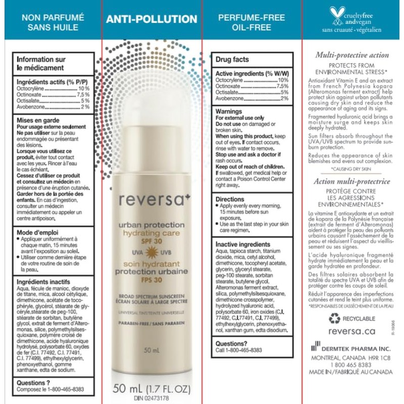 Reversa Urban Protection Hydrating Care SPF 30