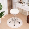 VECELO Round Rolling Stool with Footrest & Wheels Height Adjustable