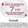 exactafit 8124L Driver Side Mirror Glass Replacement Repair Compatible With