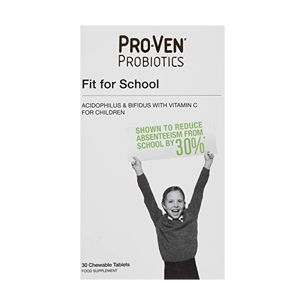 Proven Probiotics Fit for School Chewable Tablets - Pack of 30 White