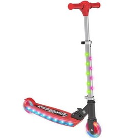 Kick Scooter for Kids, Colourful LED Light-up Scooter, Adjustable Handlebar,Includes Lights on Stem & Wheels
