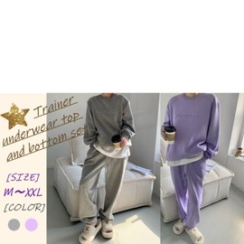 1/2 Plus Women's 2 Piece Sweatsuit, Travel Wear, Room Wear, Top and Bottom, purple