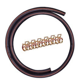 Fuel Hose, Inner Diameter 0.4 inch (10 mm), Total Length 3.3 ft (1 m), Fuel Hose, Nitrile Rubber (NBR) Hose, Triple Construction, Oil-Resistant, Pressure Resistant, Heat-resistant Hose, High