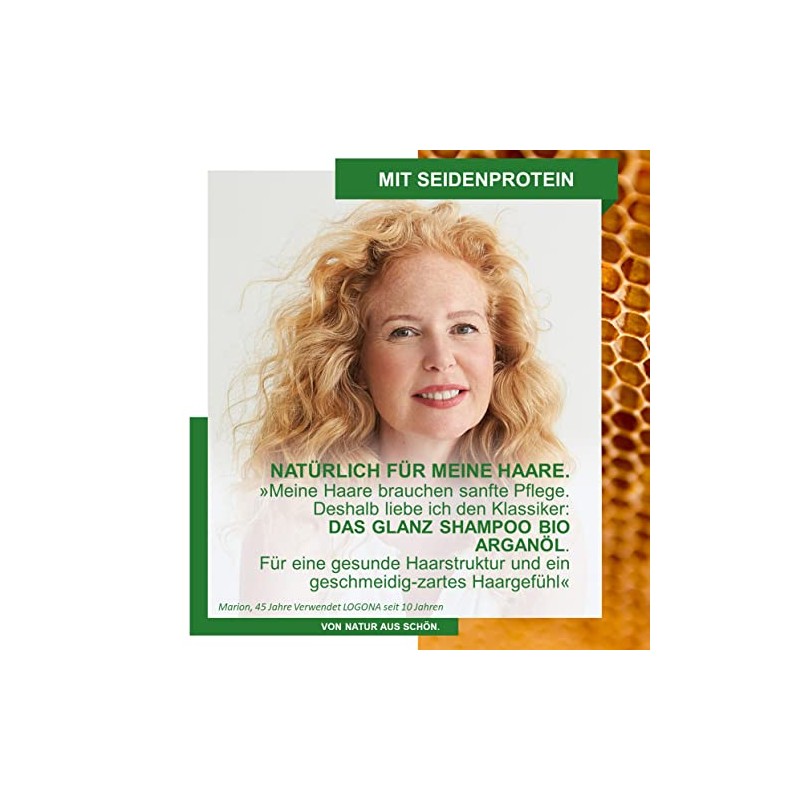 LOGONA Organic Honey Volume Shampoo 17oz, 500ml