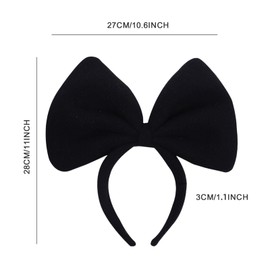 scicent Girls Soft Velvet Headband Plain Bow Headbands Glitter Party Decoration Cosplay Costume for Women Cute Hair Accessories for Girls Party Wedding - 34117