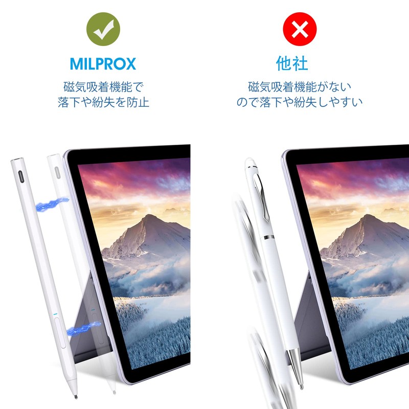 MILPROX Surface Touch Pen, 4096 Pressure Control, Palm Rejection, Magnetic