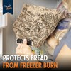 THINK4EARTH® Premium Brown Reusable Bread Bags for Homemade Bread –
