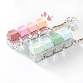 2 PCS Quiet & Loud Keyboard Fidget Toy Fidget Keyboard for Relief Stress Portable Keyboard Fidget Keychain Gift Silent Keyboard Fidget Clicker Clicky Fidget Keyboard for Quiet and Noisy Scenes