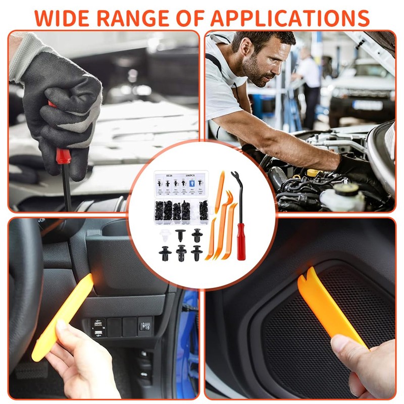 Bangbobi Car Mounting Clips – 105 Pieces Including Expansion Rivets