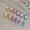 GAOY Glitter Cat Eye Gel Nail Polish Set with 3-in-1