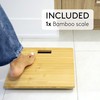 JS Gourmet Wooden Bamboo Bathroom Body Weight Scale with Digital