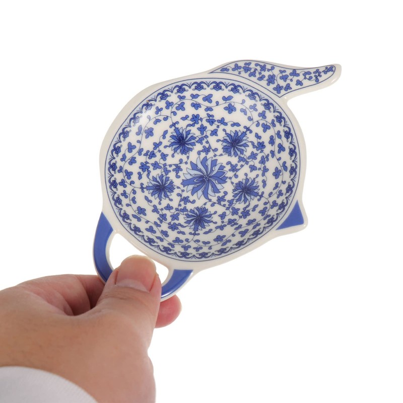 Alipis 4pcs Ceramic Tea Bag Coasters Spoon Rests Teabag Holder