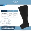 Uccellino Large Size Compression Socks, Open Toe, Loose, Compression Socks,