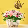 KRONLY Garden Stake Cute Thick Bee Rust Stake Metal Weatherproof