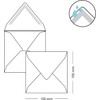 Pack of 25 Square Envelopes 15 x 15 cm in
