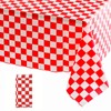 137 * 274cm Red and White Checkered Disposable Table Cloth