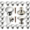 MSYU 30 Pack Cabinet Knobs, Brushed Nickel Cabinet Knobs Silver
