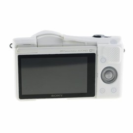 Camera Case for Sony Alpha A6100 A6300 A6400, Soft Silicone Protective Cover Housing Rubber Body Skin for Sony Alpha A6100 A6300 A6400 ILCE-6100 ILCE-6300 ILCE-6400 Digital SLR Camera Bag White