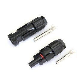 Pair of waterproof T4 solar cable connectors (male + female) for 10mm2 solar cable for solar panels and photovoltaic systems