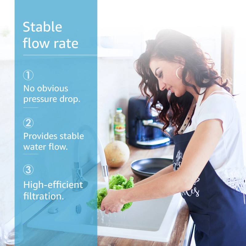 AQUA CREST 3US-AF01 Under Sink Water Filter, NSF 42 Certified